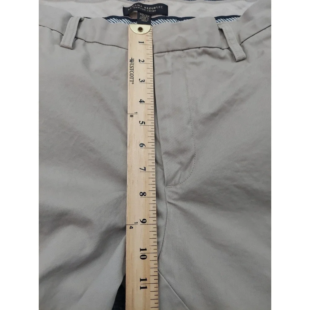 BANANA REPUBLIC Pants Mens 33x32 Tan Khaki DAWSON Chino Cotton Flat Front